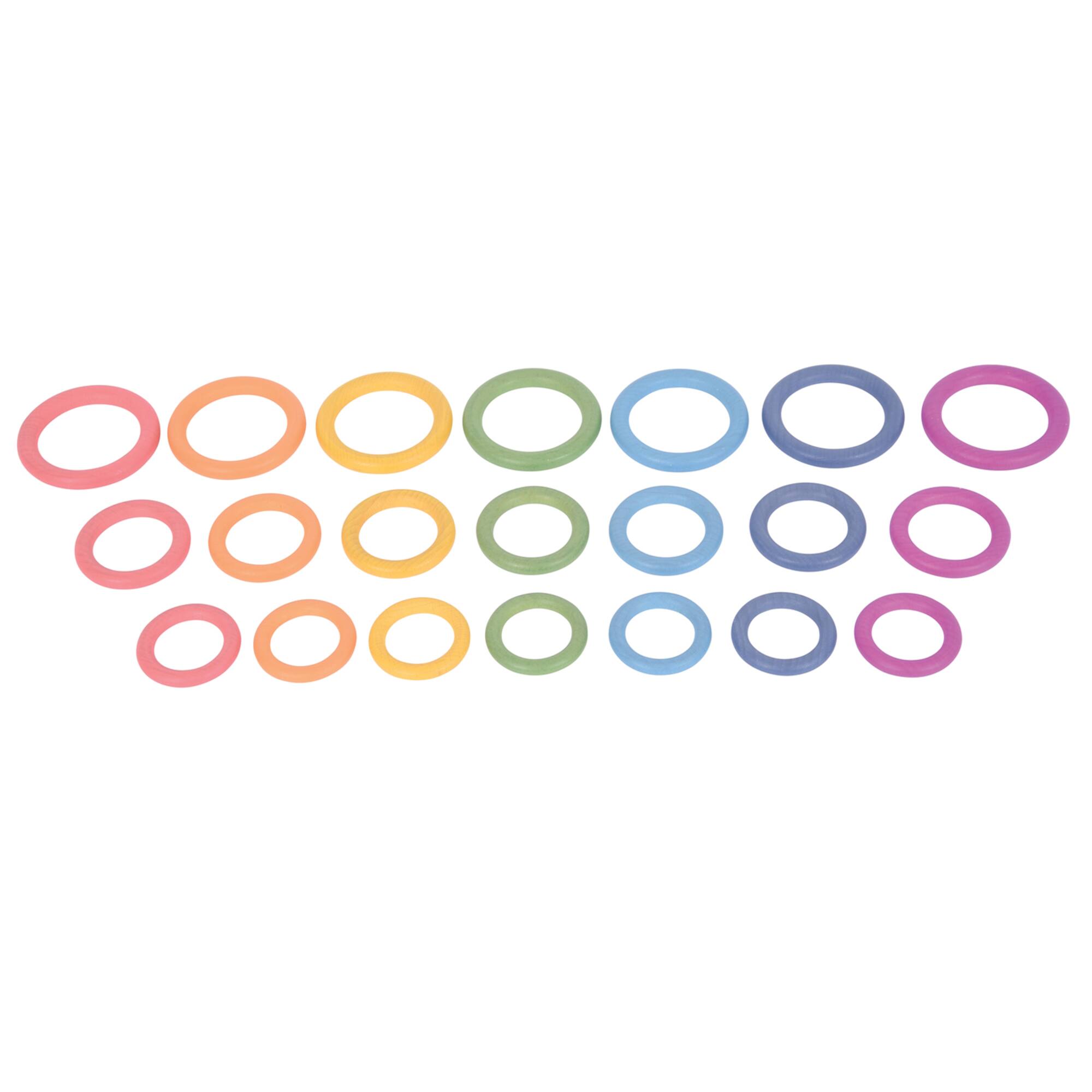 TickiT® Rainbow Wooden Rings Set